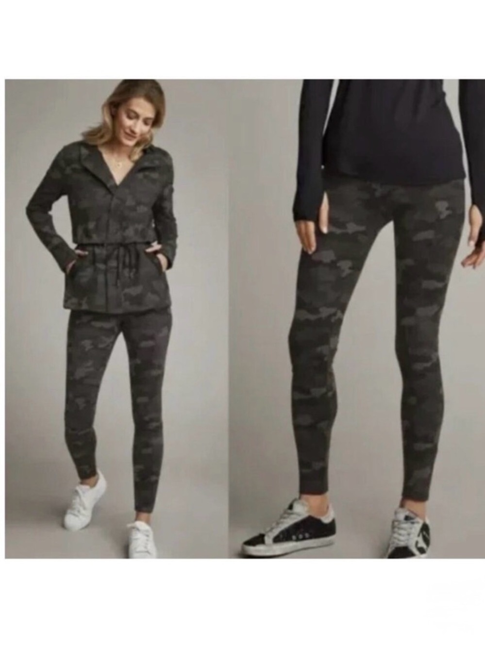 CAbi ATC Camo Gray High Rise Compression Skinny Ankle Fit Leggings Size‎ S